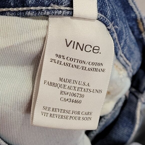 Vince Denim Distressed Cutoff Shorts 15.5 Waist Womens Casual Summer  JCT - Picture 6 of 8